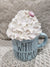 Rae Dunn "White Christmas" Powder Blue Mug & White Peppermint Whipped Topper Holiday Collection