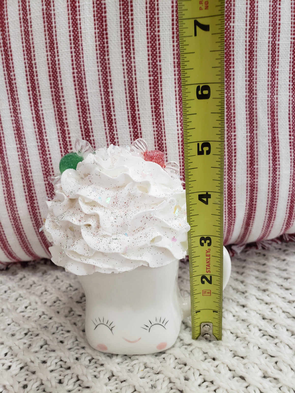Pip Posh Design Faux Sweet Décor Mini Marshmallow Mug &amp; Candy Whipped Topper Holiday Collection