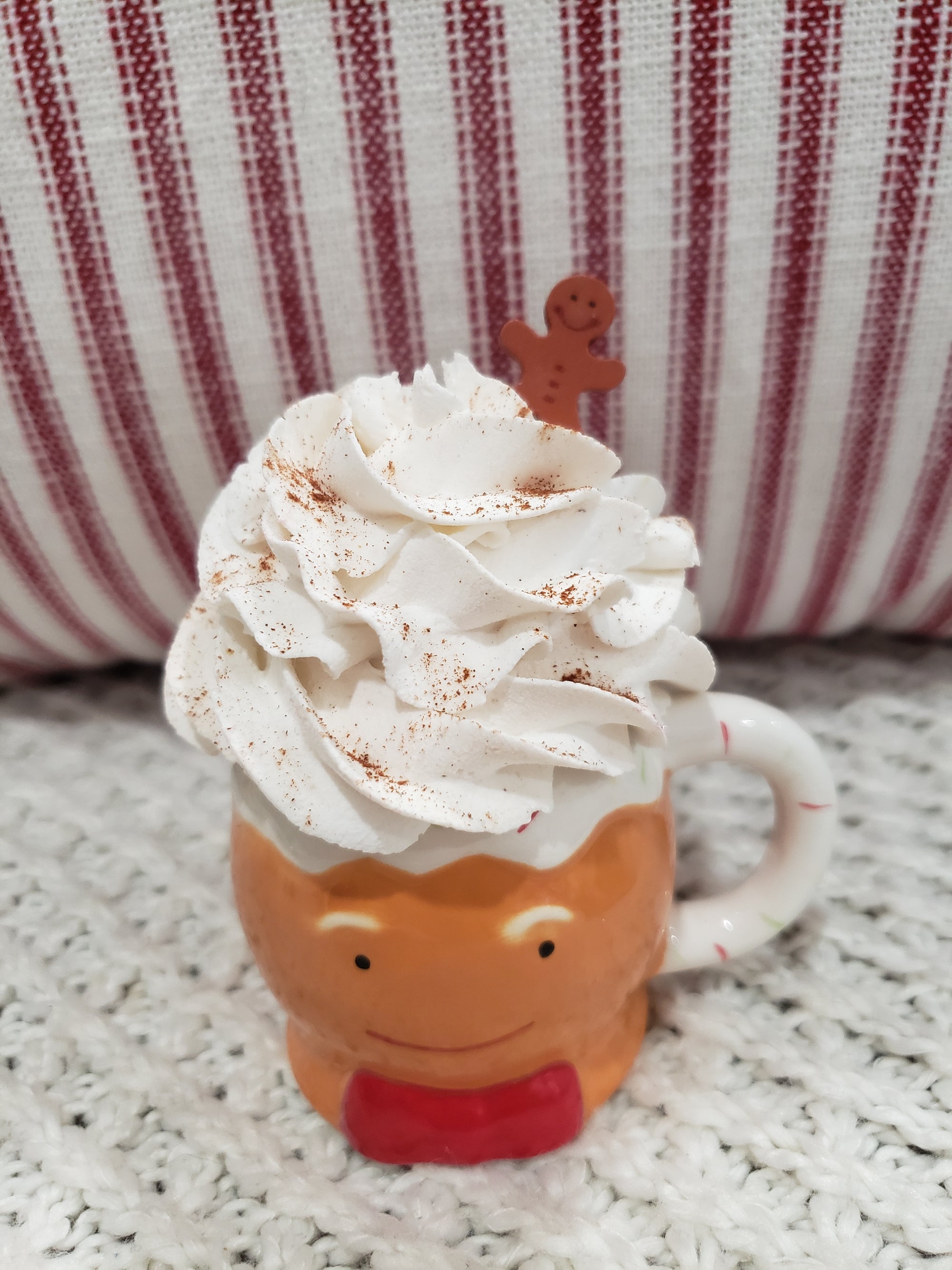 Pip Posh Design Faux Sweet Décor Mini Gingerbread Man Mug & White Whipped Topper Holiday Collection