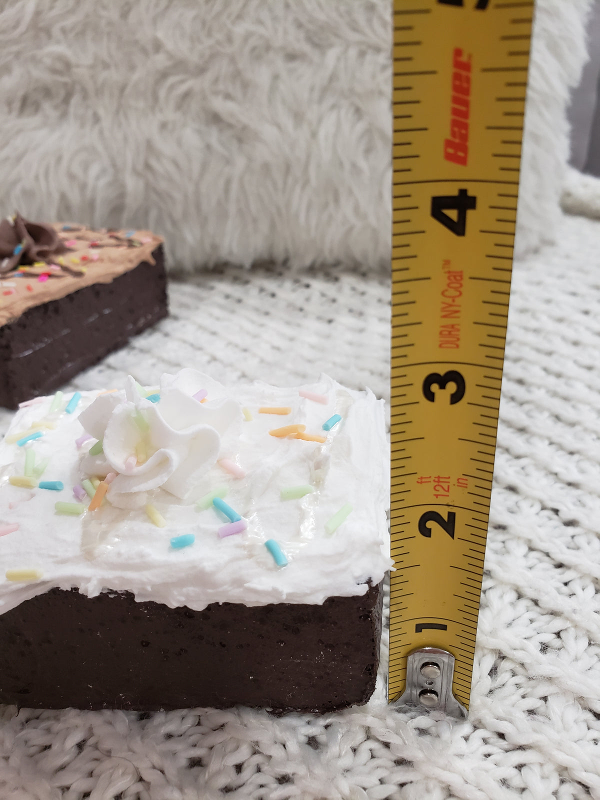 Pip Posh Design Faux Sweet Décor Chocolate &amp; Vanilla Confetti Brownies Set of 2 Bakery Collection