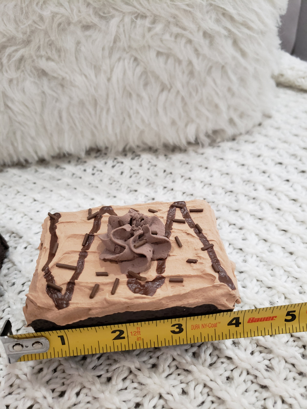 Pip Posh Design Faux Sweet Décor Chocolate Cherry Frosted  Brownies Set of 2 Bakery Collection