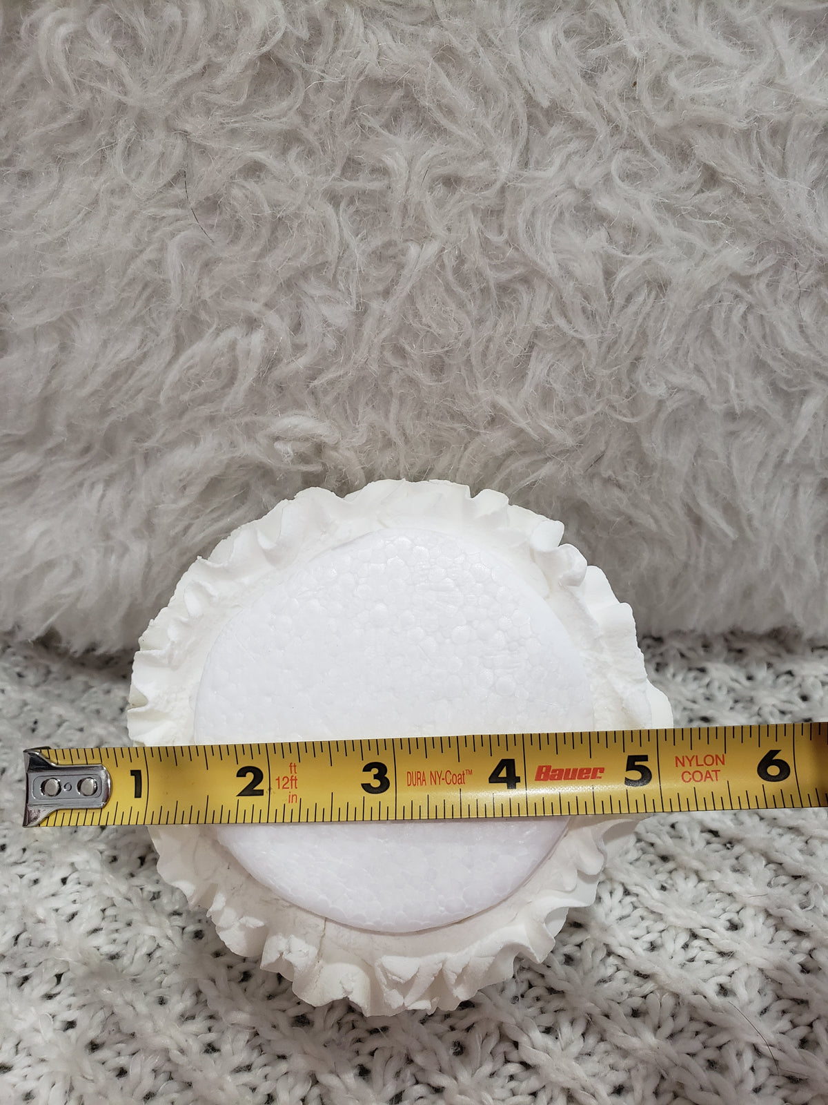 Pip Posh Design Faux Sweet Décor White Peppermint Whipped Mug Topper Holiday Collection