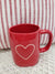 Rae Dunn "Heart Outline" Red Mug Collection