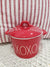 Rae Dunn "Xoxo" Red Ceramic Mini Casserole Dish/ Pot Kitchen Collection.