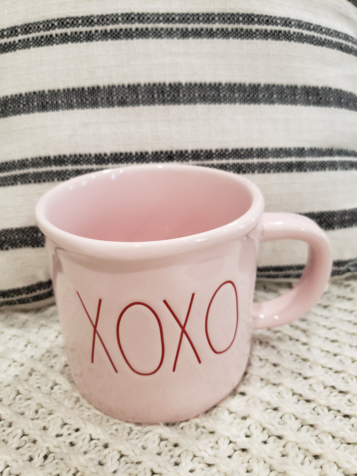 Rae Dunn &quot;Xoxo&quot; Powder Pink Camper Mug Collection