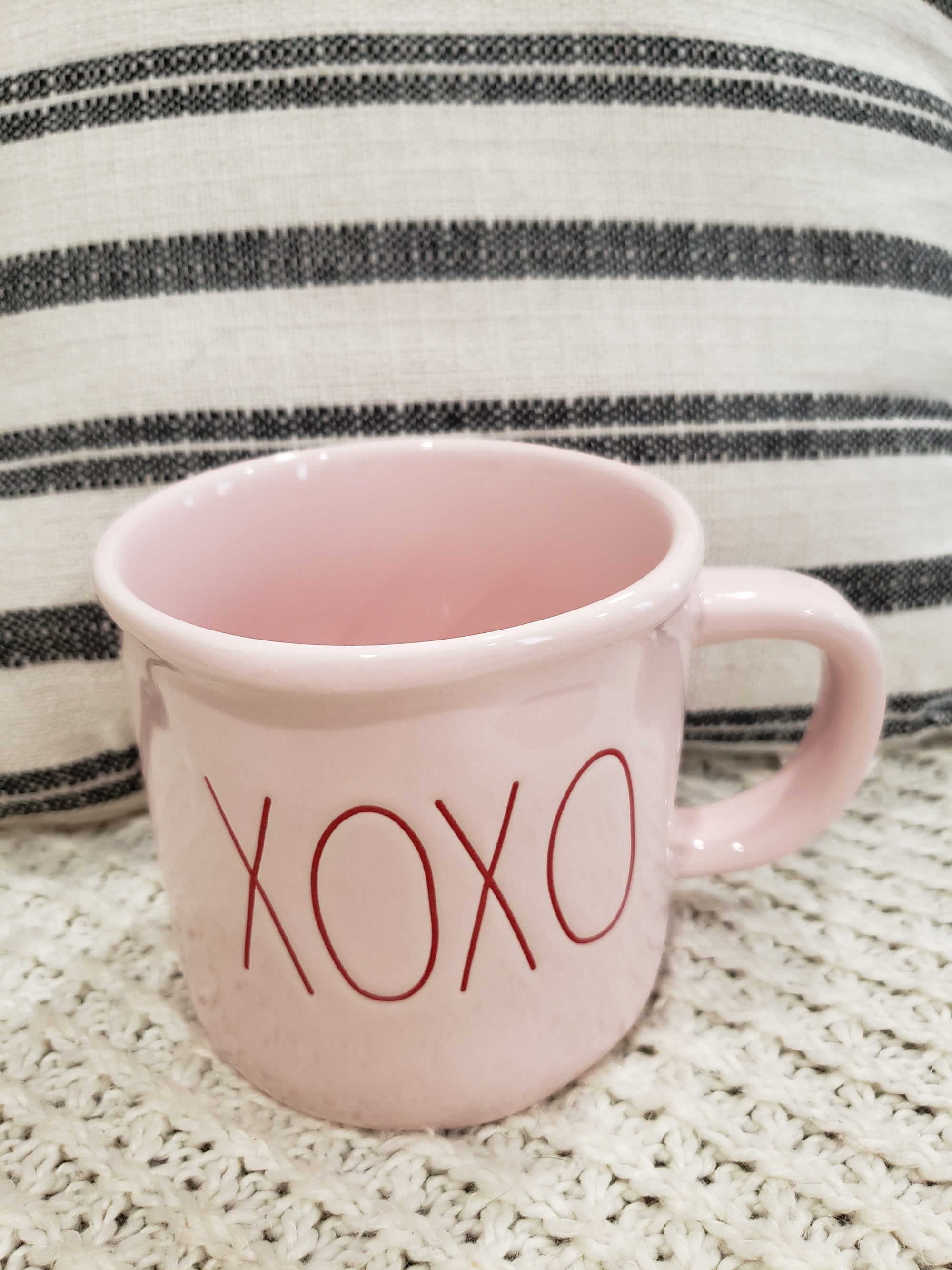 Rae Dunn "Xoxo" Powder Pink Camper Mug Collection