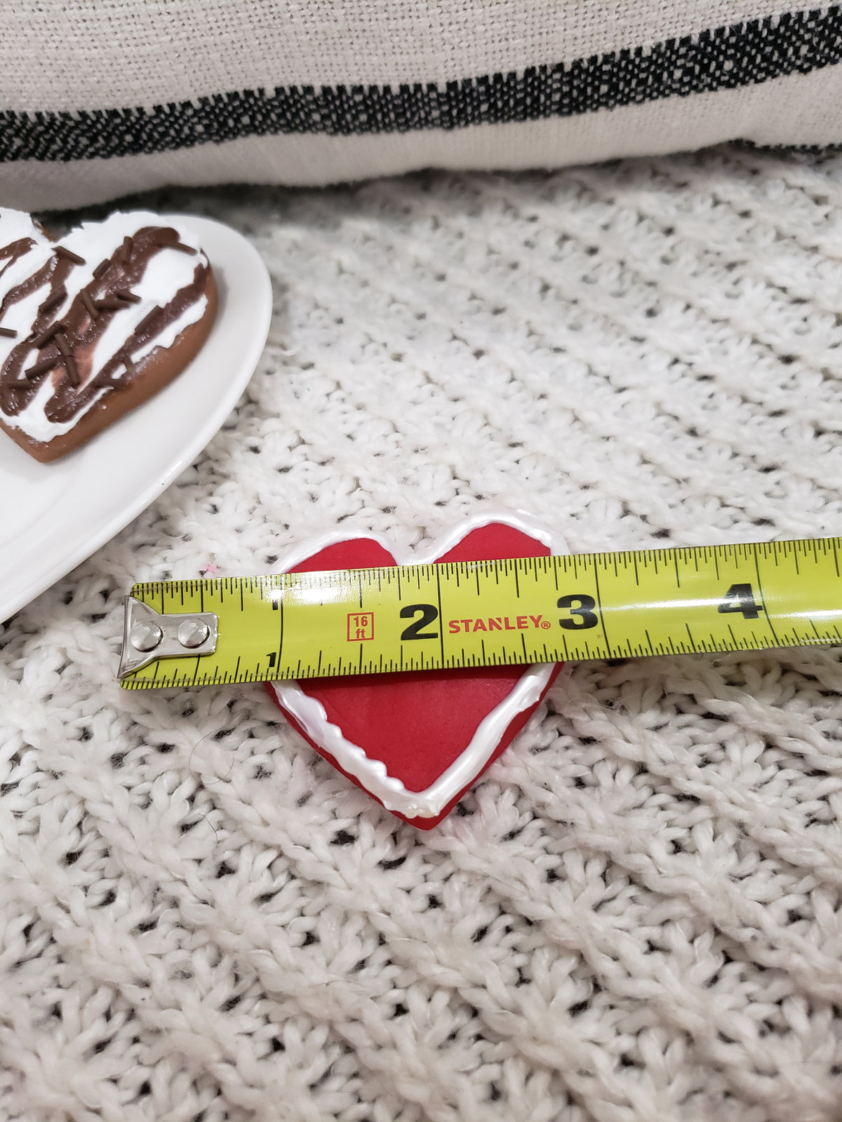 Pip Posh Design Faux Sweet Décor Frosted Heart Cookies Set Of 3