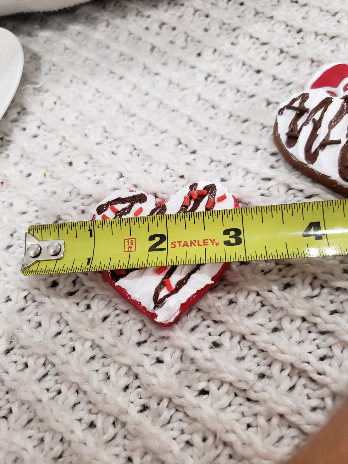 Pip Posh Design Faux Sweet Décor Frosted Heart Cookies Set Of 3