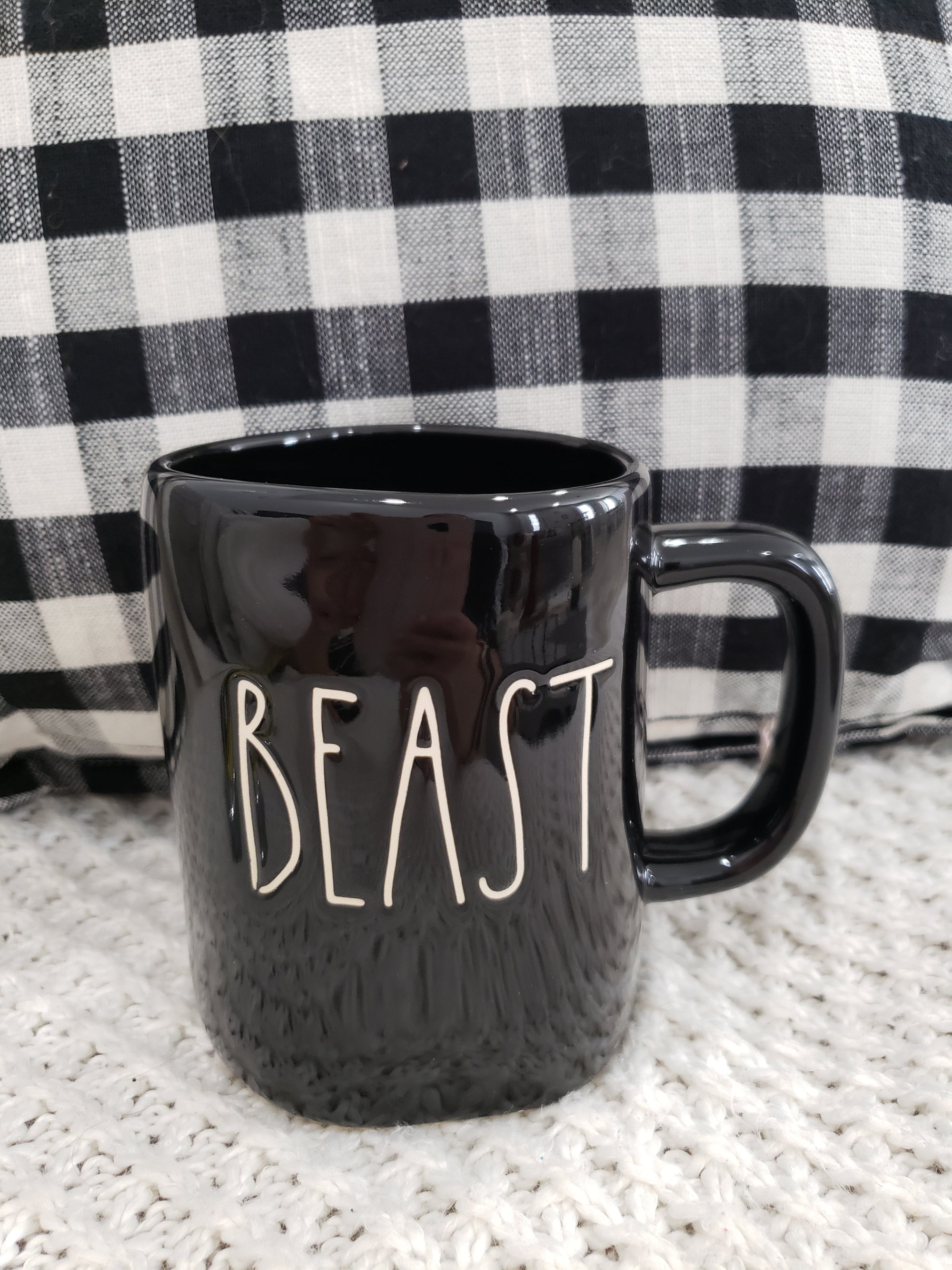 Rae Dunn "Beast" Black Mug Collection