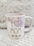 Rae Dunn " I Love Mom" White Iridescent Mug Collection