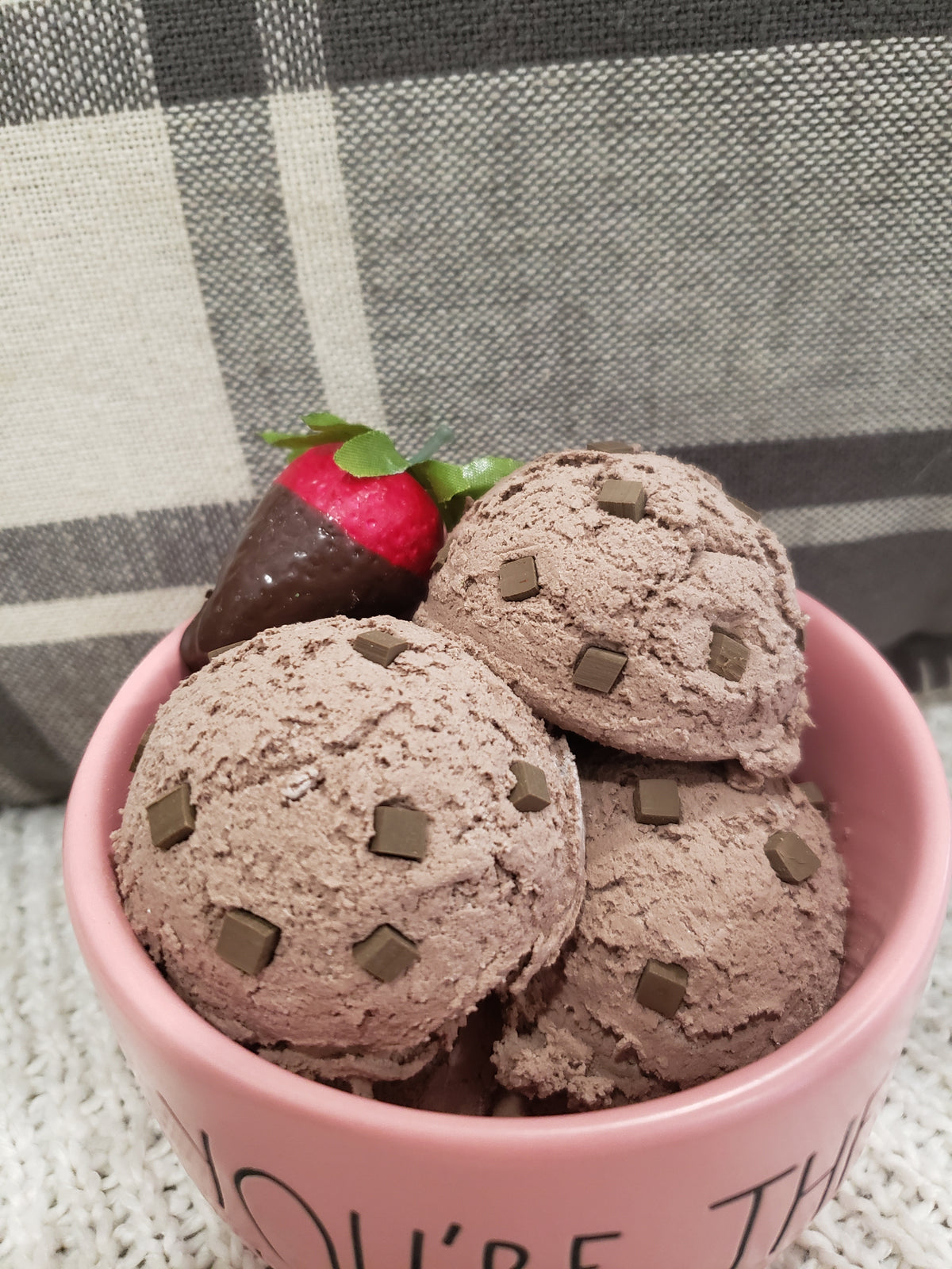 Rae Dunn &quot;You&#39;re The Sweetest&quot; Bowl &amp; Pip Posh Design Faux Sweet Décor Chocolate Chip Ice Cream Strawberry Dessert Collection