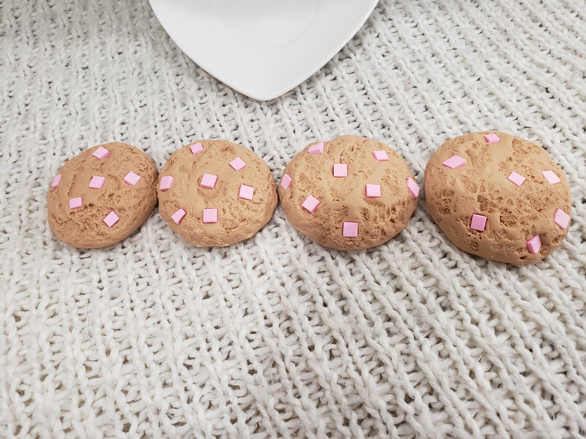 Pip Posh Design Faux Sweet Décor Pink Chip Cookies Bakery Collection