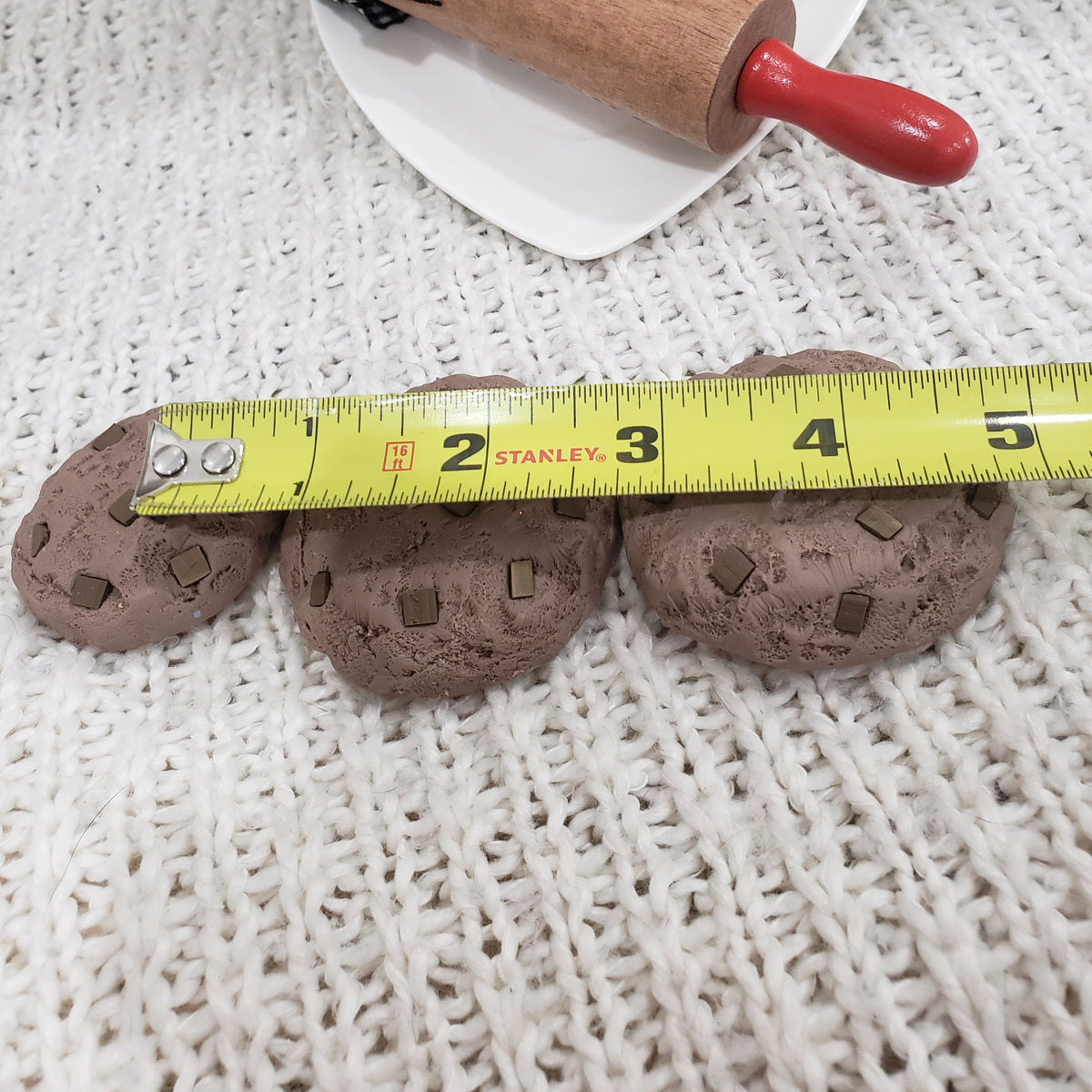 Pip Posh Design Faux Sweet Décor &quot; I Love You&quot; Mini Rolling Pin &amp; Chocolate Chocolate Chip Cookies Bundle