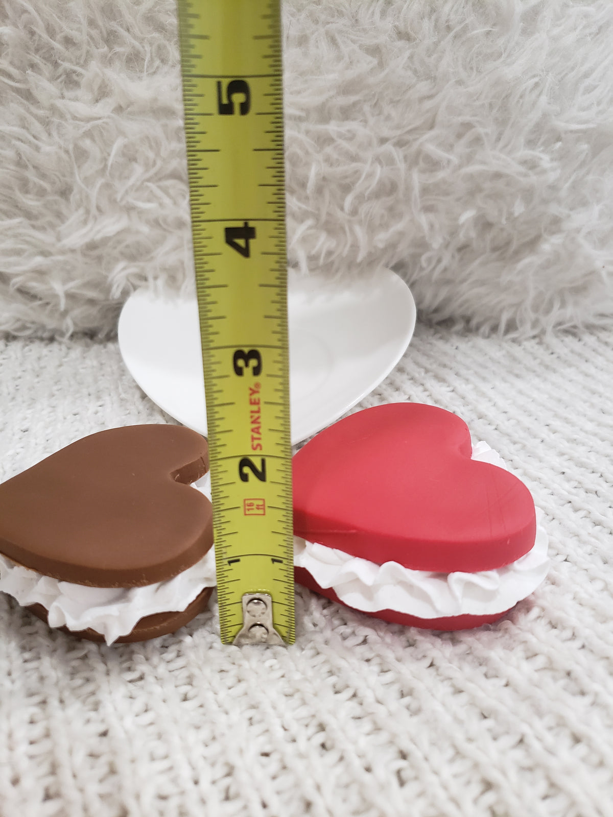 Pip Posh Design Faux Sweet Décor Whipped Filled Heart Cookies Valentines Collection