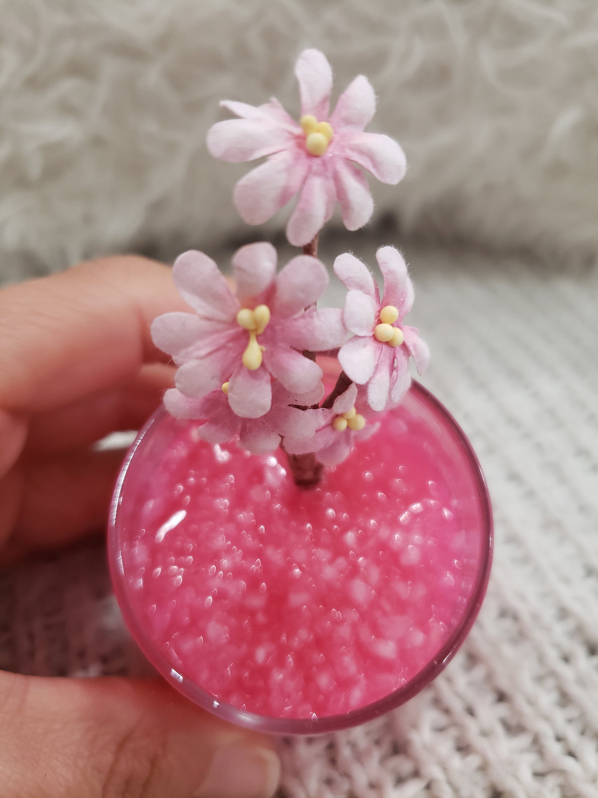 Pip Posh Design Faux Sweet Décor Cherry Blossom Mini Glass Resin Collection