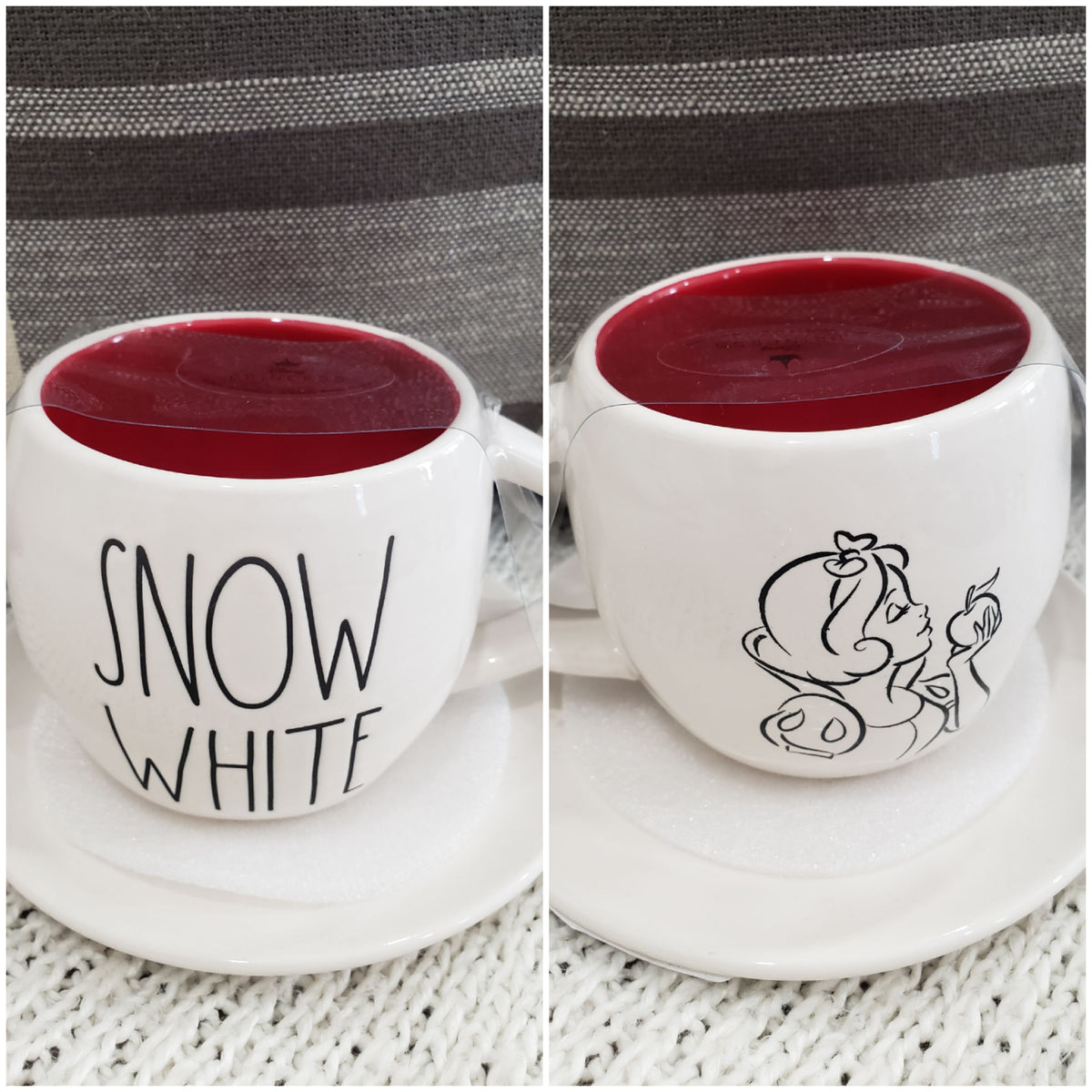 Rae Dunn &quot;Snow White&quot; Double Sided Tea Cup Snow White Disney&#39;s Princess Collection