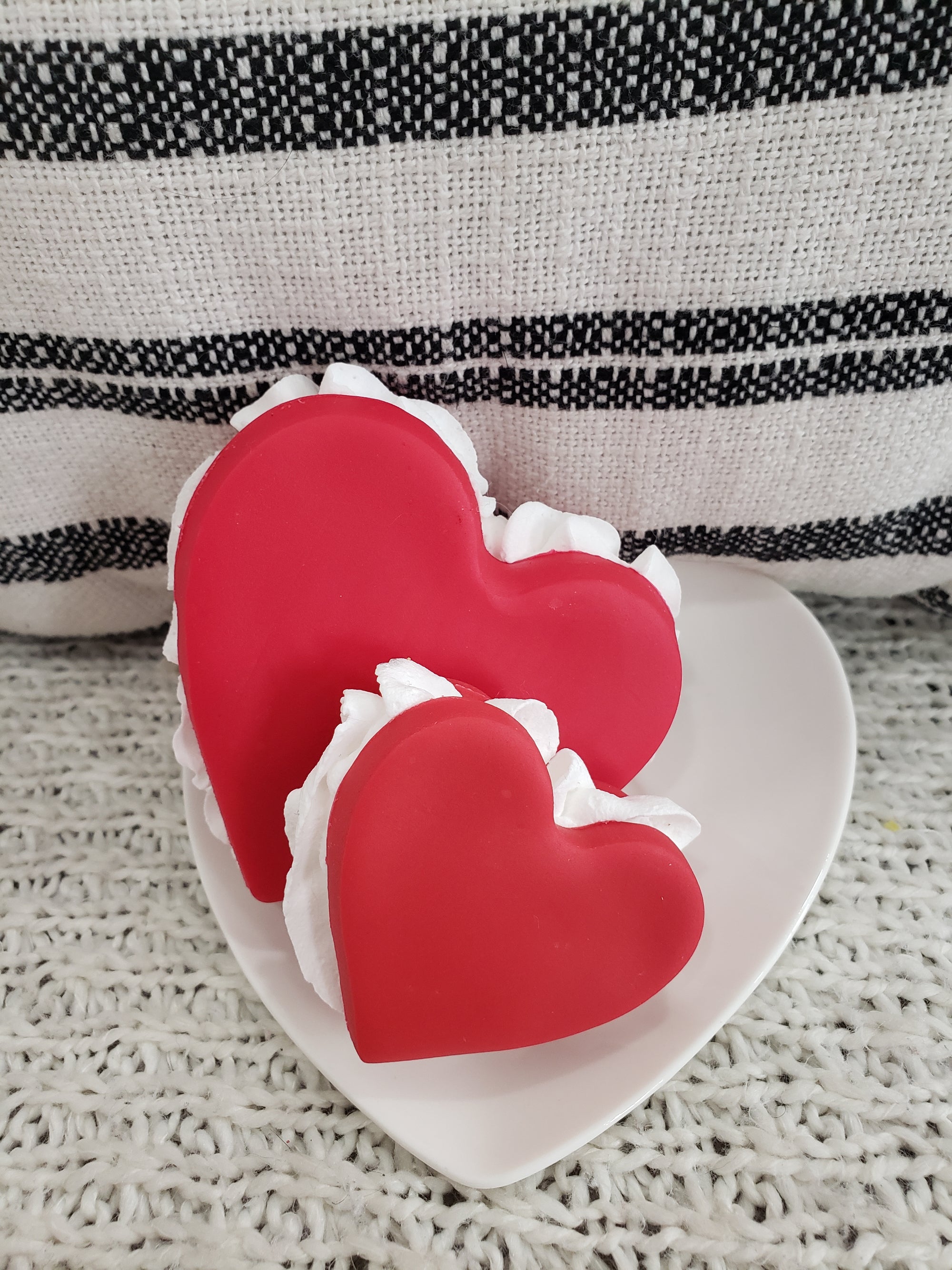 Pip Posh Design Faux Sweet Décor Whipped Filled Red Heart Cookies Valentines Collection