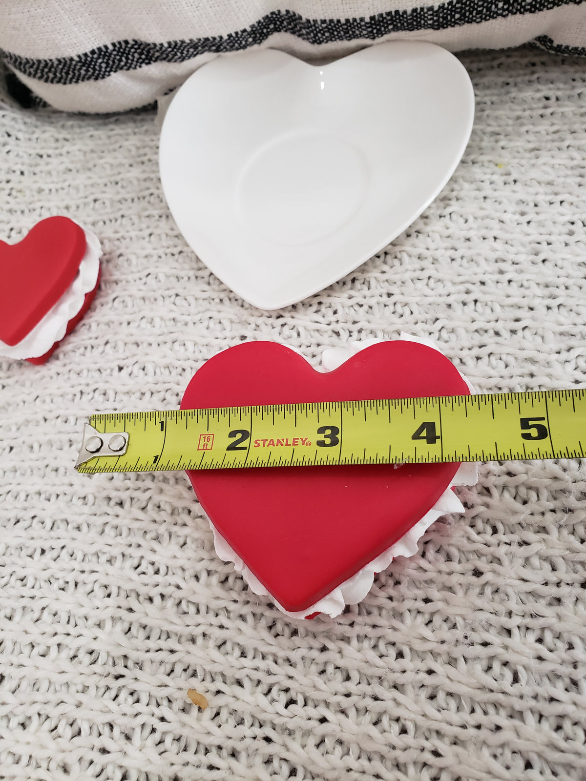 Pip Posh Design Faux Sweet Décor Whipped Filled Red Heart Cookies Valentines Collection