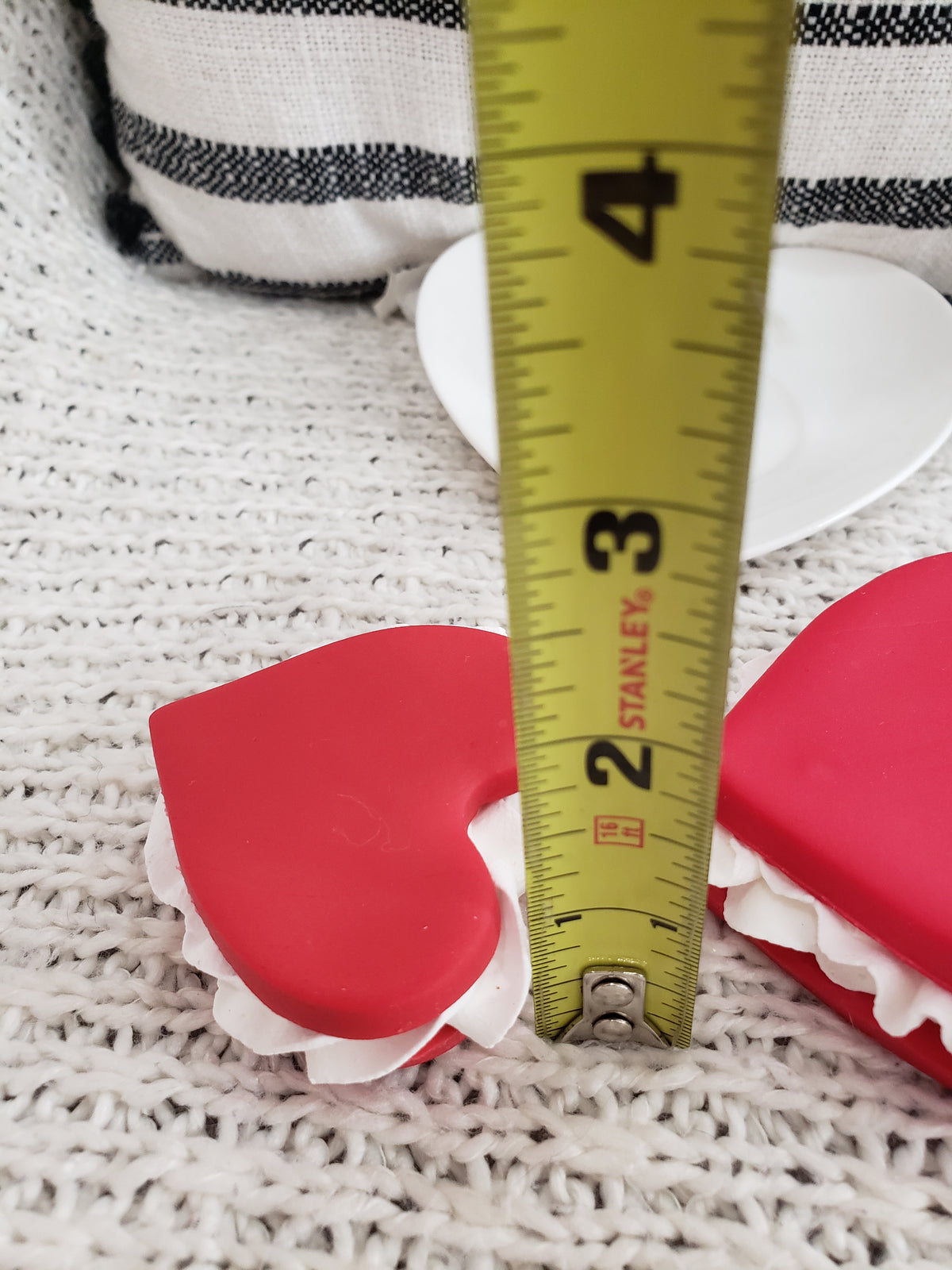 Pip Posh Design Faux Sweet Décor Whipped Filled Red Heart Cookies Valentines Collection