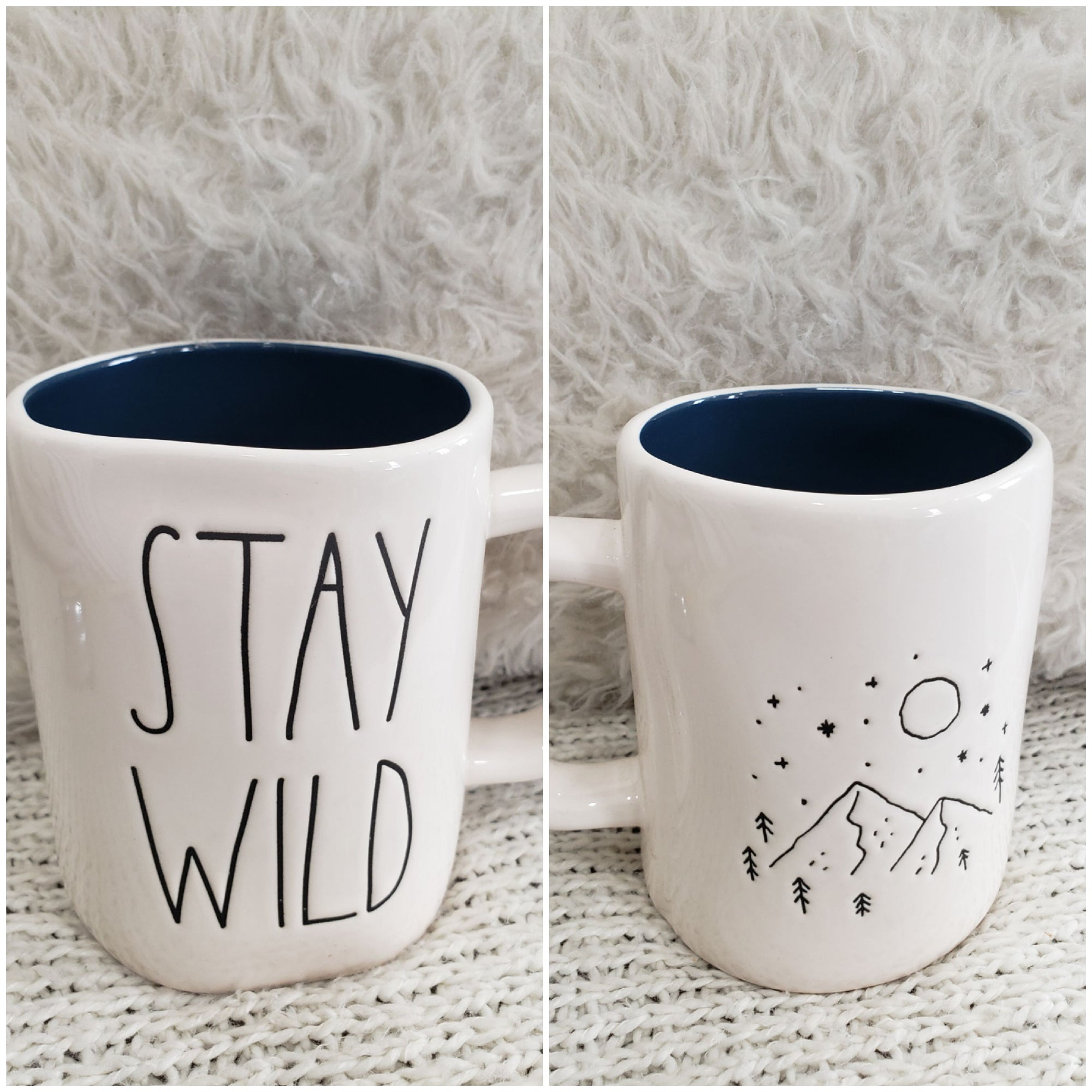 Rae Dunn "Stay Wild" Mountains Double Sided Mug Collection