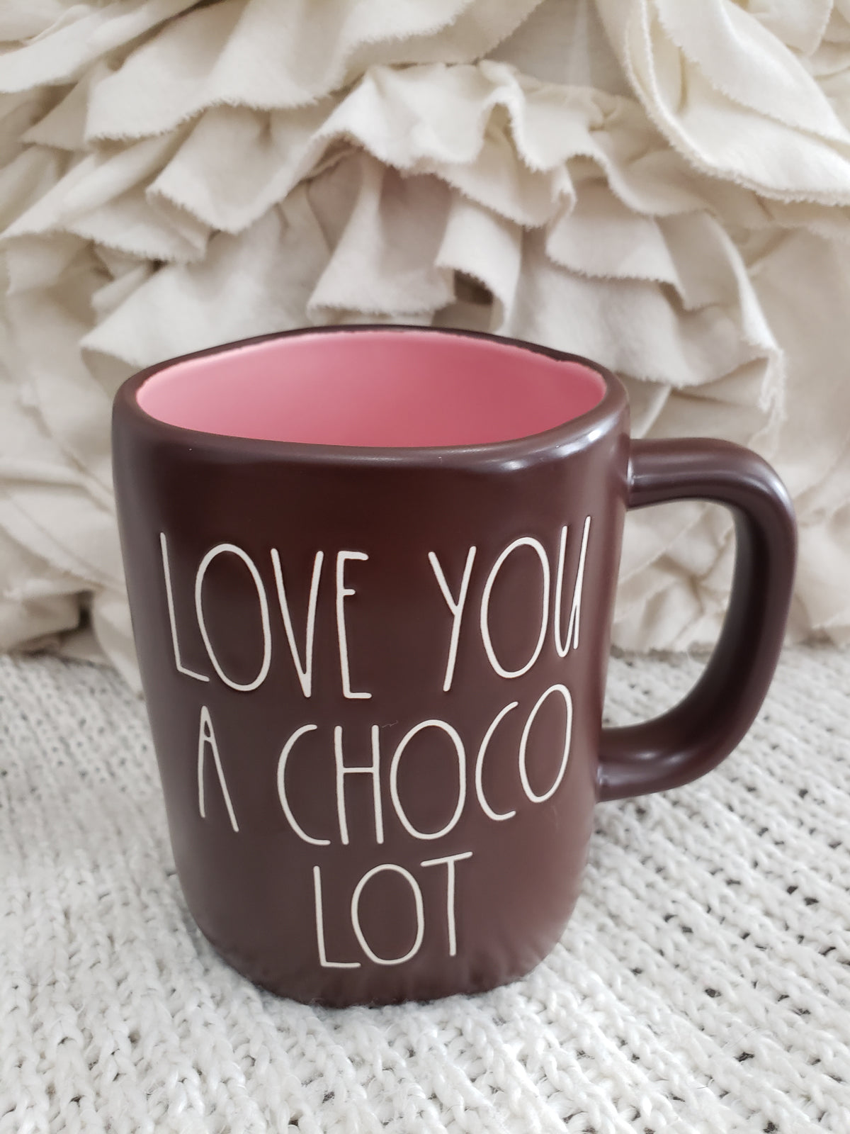 Rae Dunn &quot;Love You A Choco Lot&quot; Brown Mug Collection