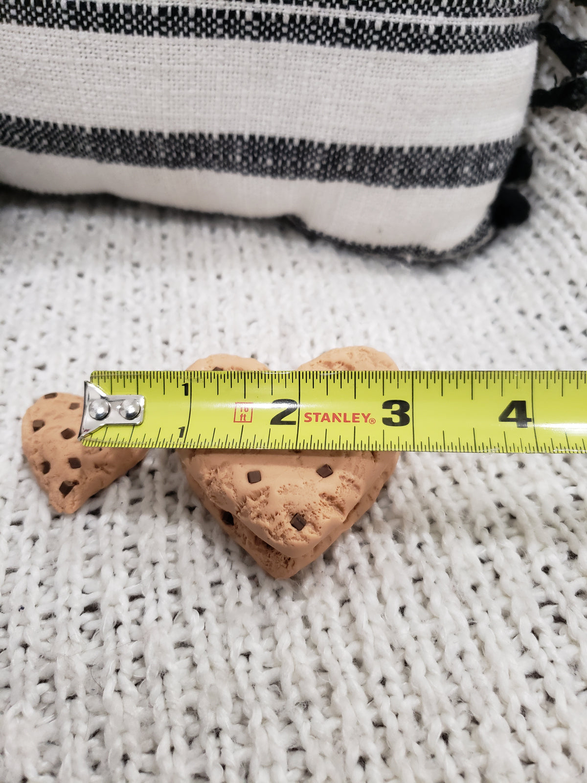 Pip Posh Design Faux Sweet Décor Heart Chocolate Chip Cookies Set Of 3