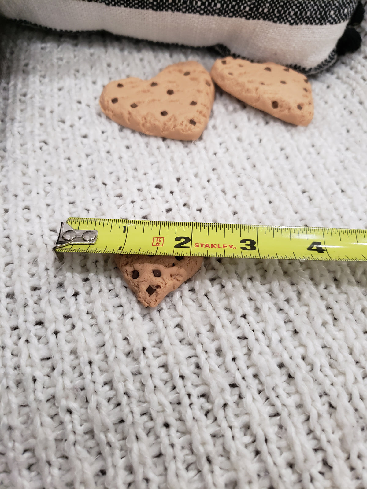 Pip Posh Design Faux Sweet Décor Heart Chocolate Chip Cookies Set Of 3