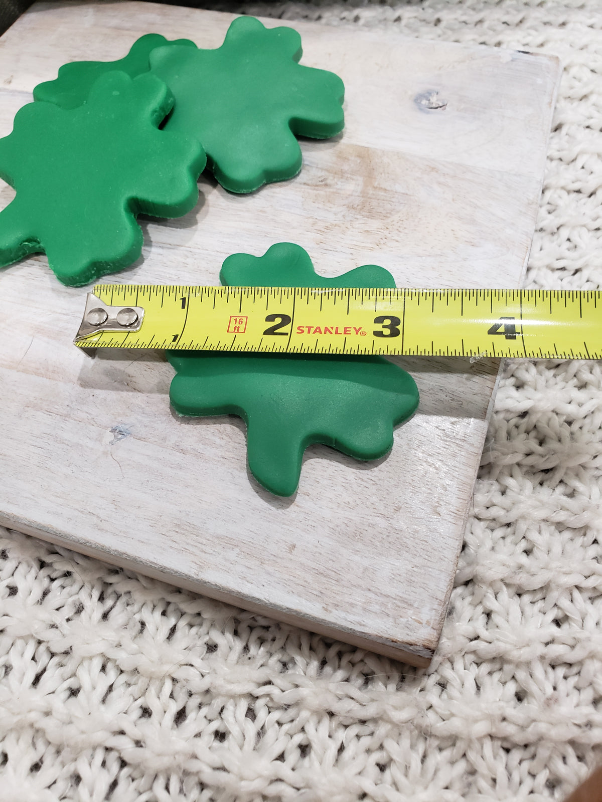 Pip Posh Design Faux Sweet Décor Mini Green Shamrock Cookies Set Of 4