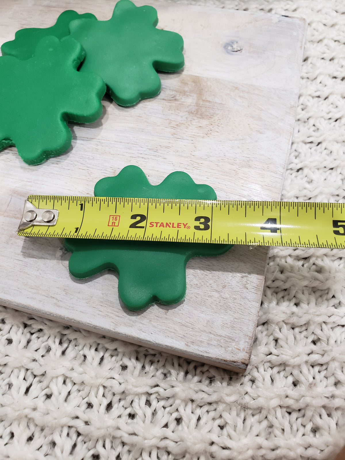 Pip Posh Design Faux Sweet Décor Mini Green Shamrock Cookies Set Of 4