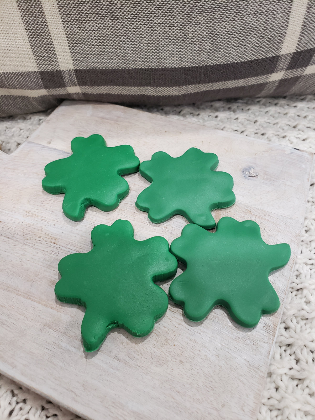 Pip Posh Design Faux Sweet Décor Mini Green Shamrock Cookies Set Of 4