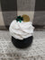 Pip Posh Design Faux Sweet Décor Mini Black Pot O' Gold & White Whipped Shamrock Topper Irish Collection