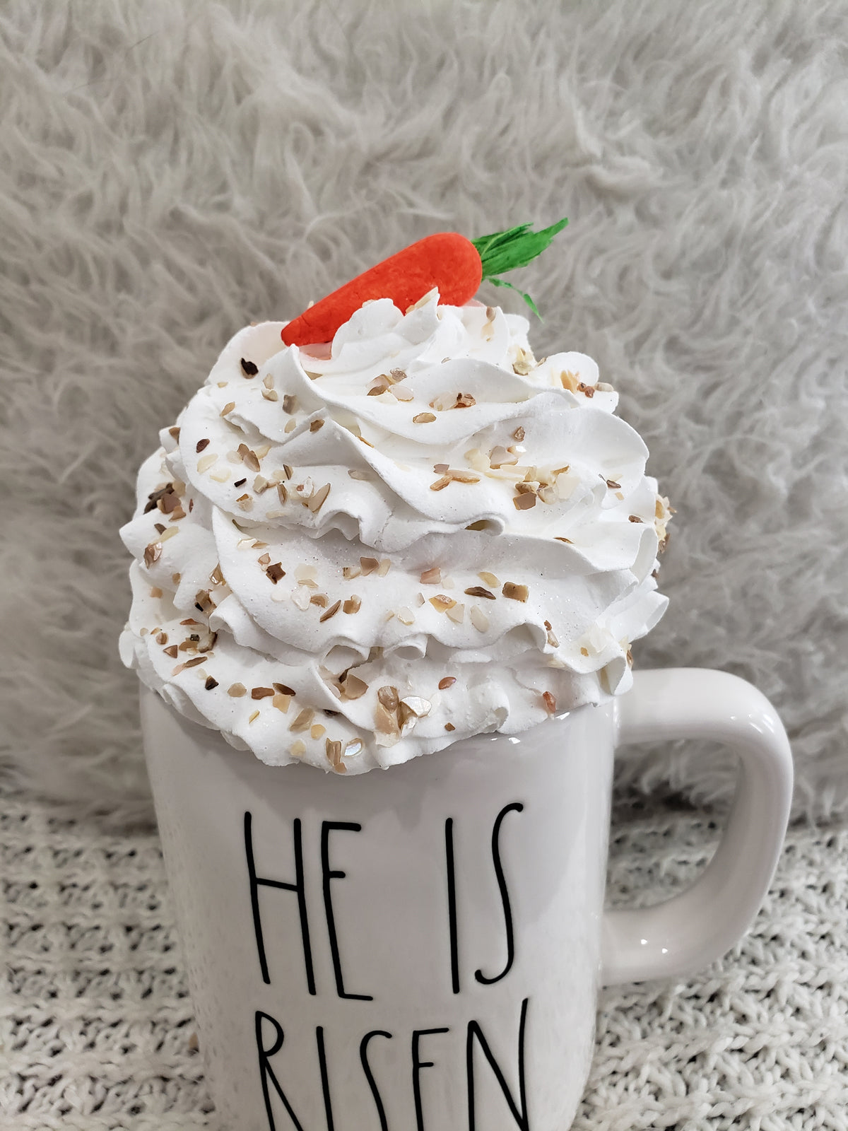 Pip Posh Design Faux Sweet Décor Whipped Carrot Mug Topper Spring Collection