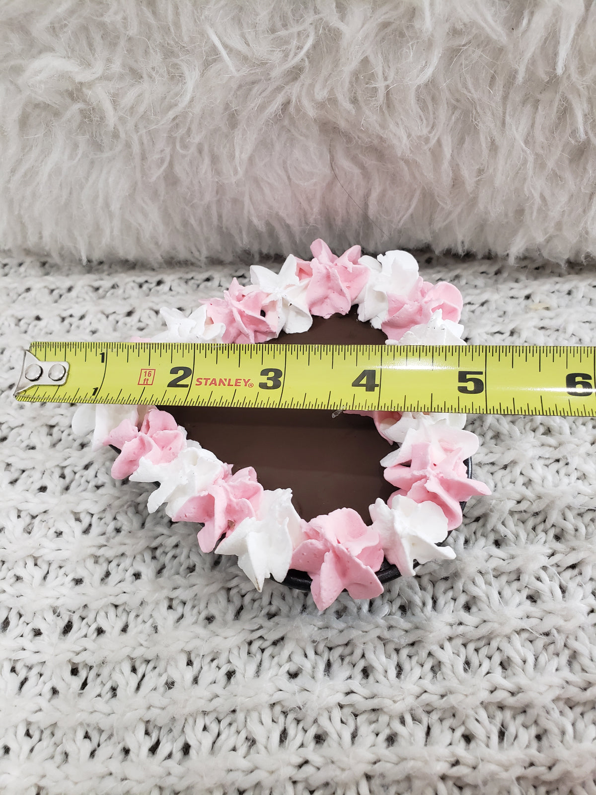 Pip Posh Design Faux Sweet Décor Mini Heart Chocolate Cookie In A Heart Shaped Metal Baking Pan Bakery Collection