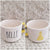 Rae Dunn "Belle" Belle Yellow Silhouette Double Sided Round Mug Disney's Beauty & The Beast Princess Collection.