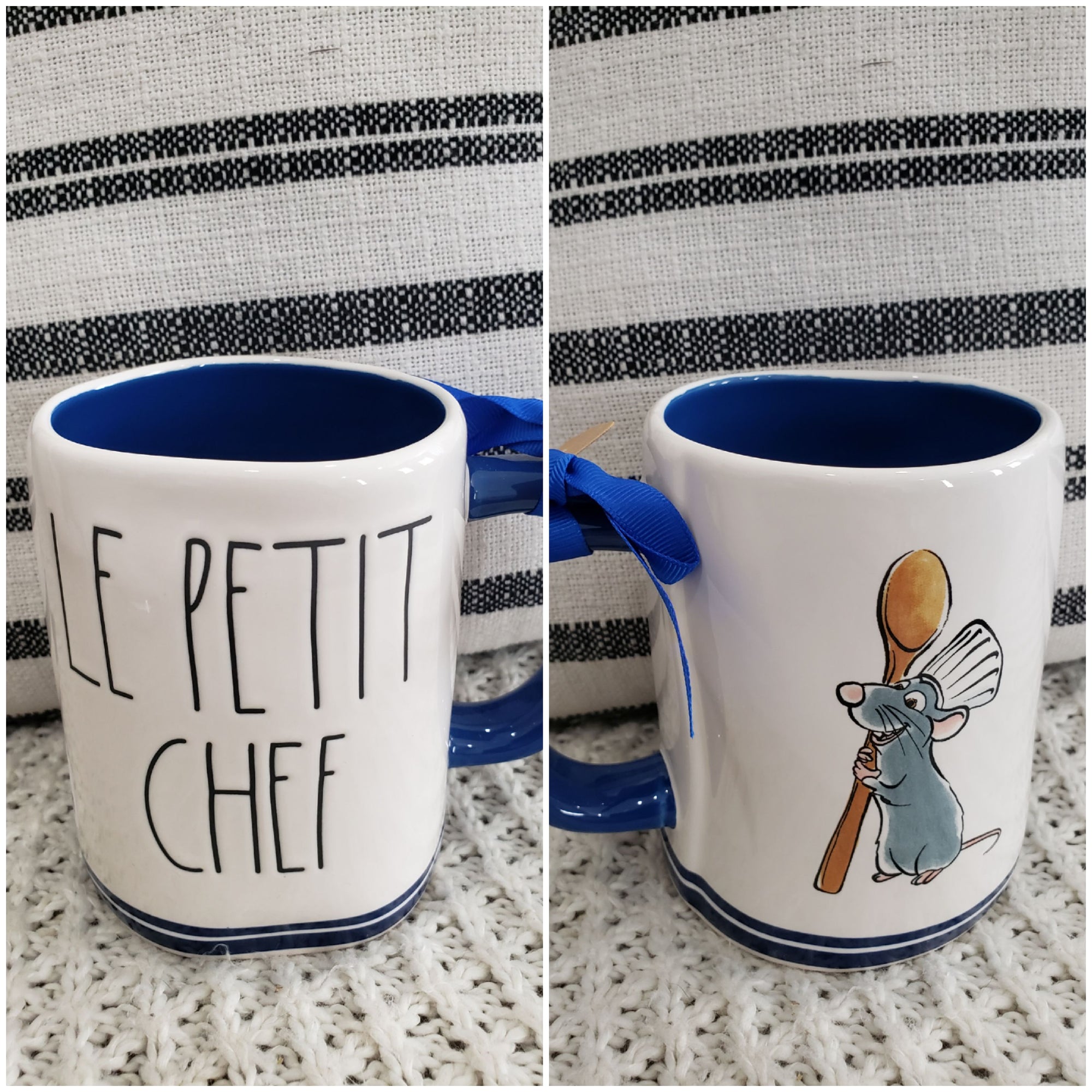 Rae Dunn " Le Petit Chef " Remy Double Sided Mug Disney's Ratatouille Collection