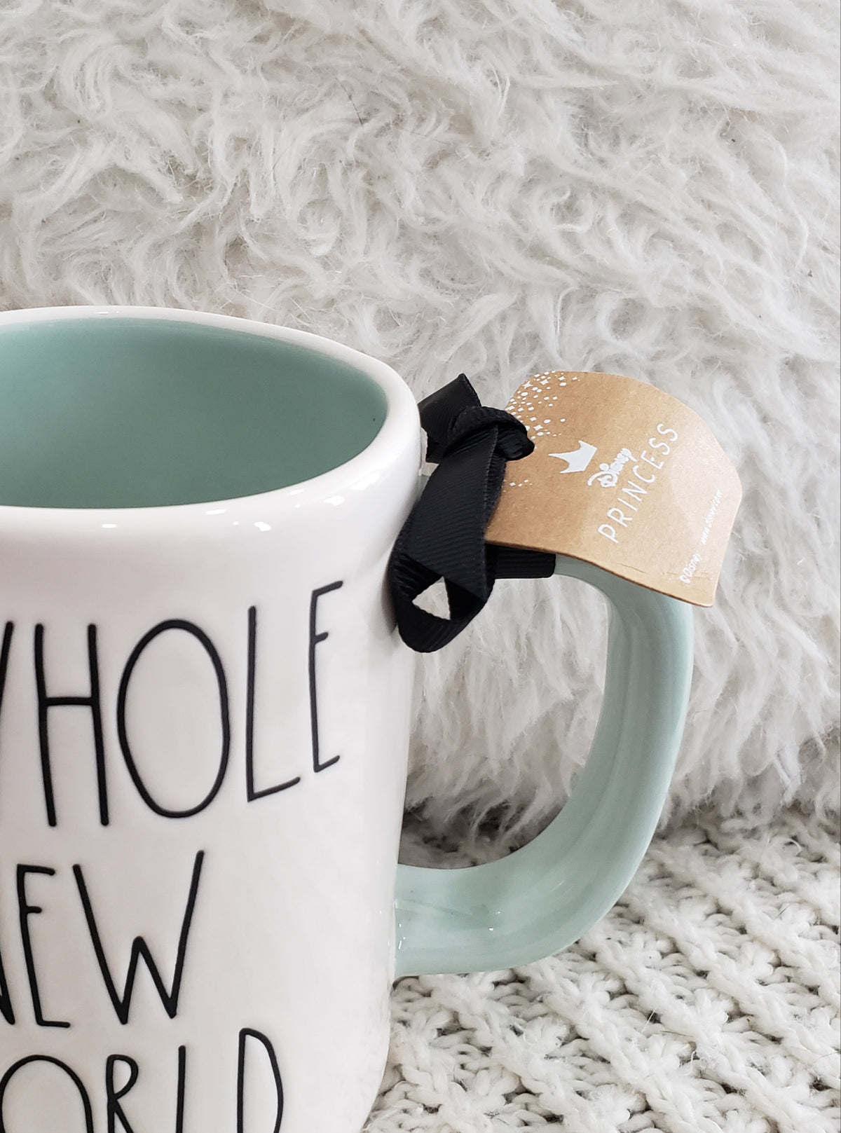 Rae Dunn &quot;A Whole New World&quot; Jasmine Silhouette Double Sided Mug Disney&#39;s Aladdin Princess Collection