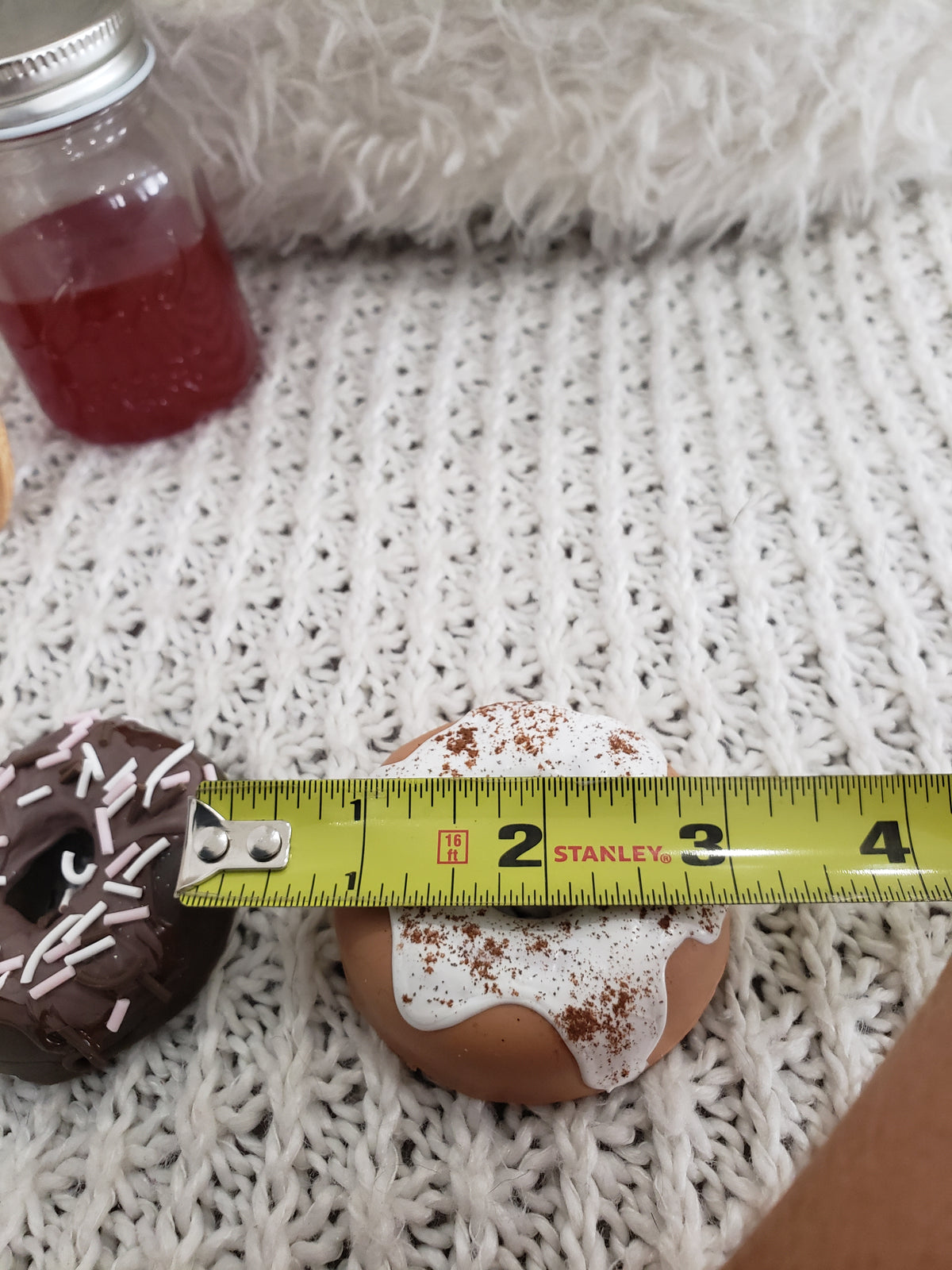 Pip Posh Design Faux Sweet Décor Mini Glass Jelly Mason Jar &amp; Donuts Bundle