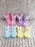 Pip Posh Design Faux Sweet Décor Mini Bunny Peeps Bundle Set Of 8 Tier Décor Spring Collection