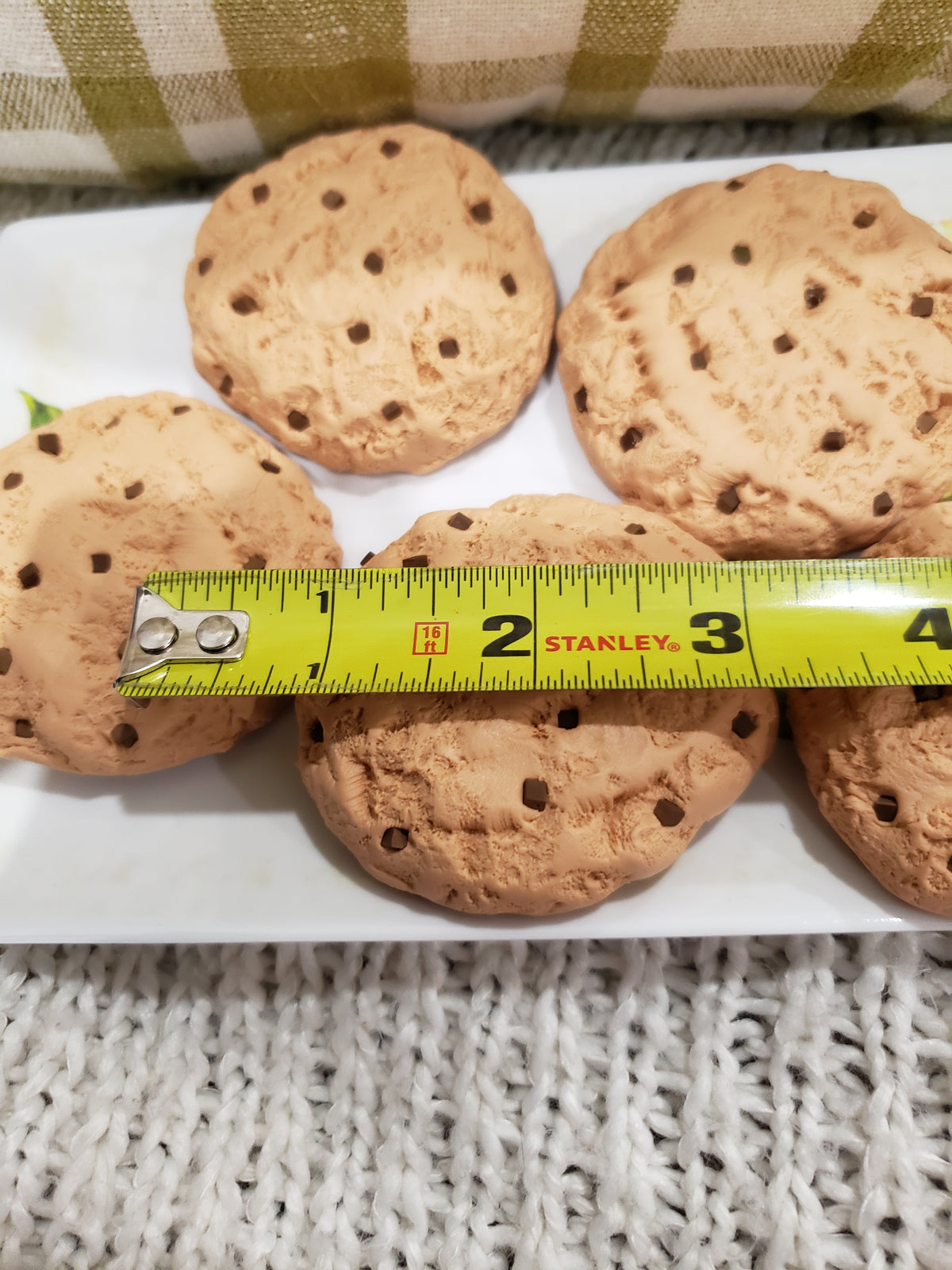 Pip Posh Design Faux Sweet Décor Chocolate Chip Cookies Set of 5 Bakery Collection