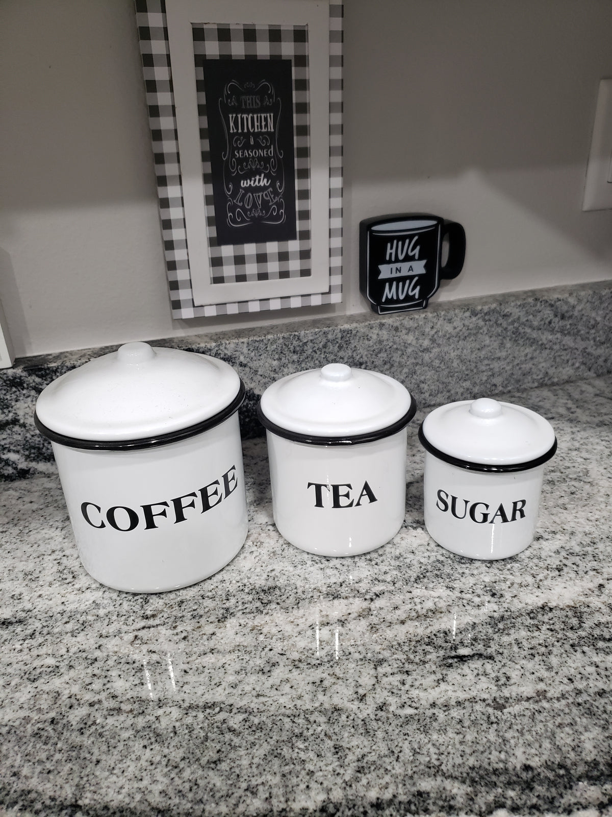 Farm House Style &quot;Coffee, Tea, Sugar&quot; Canisters Farm House Collection