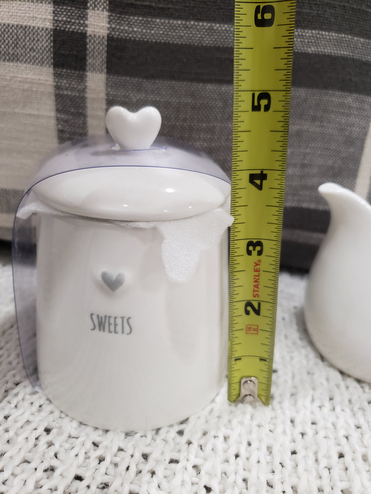 Mini &quot;Sweets&quot; Sugar Jar &amp; Mini Cream Or Milk Pitcher Set of 2