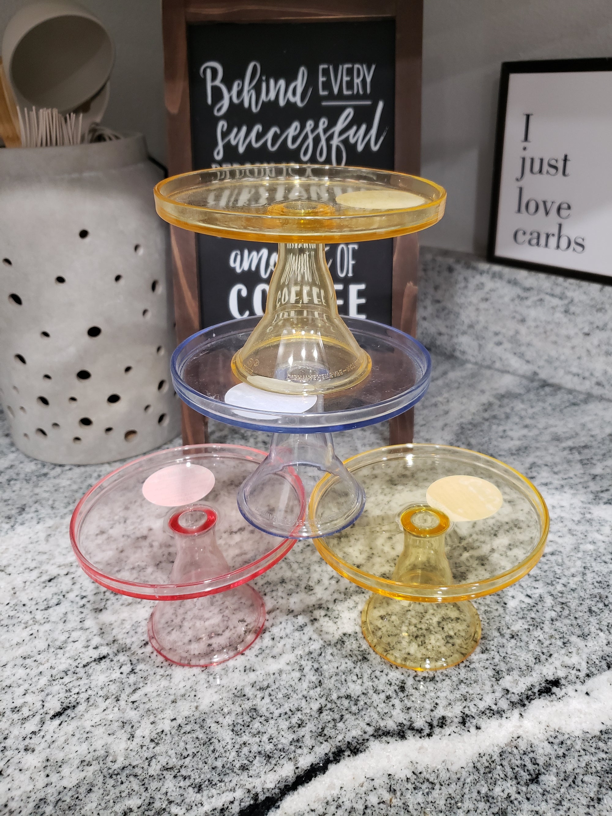 Colorful Set Of Cupcake Stands Set Of 4