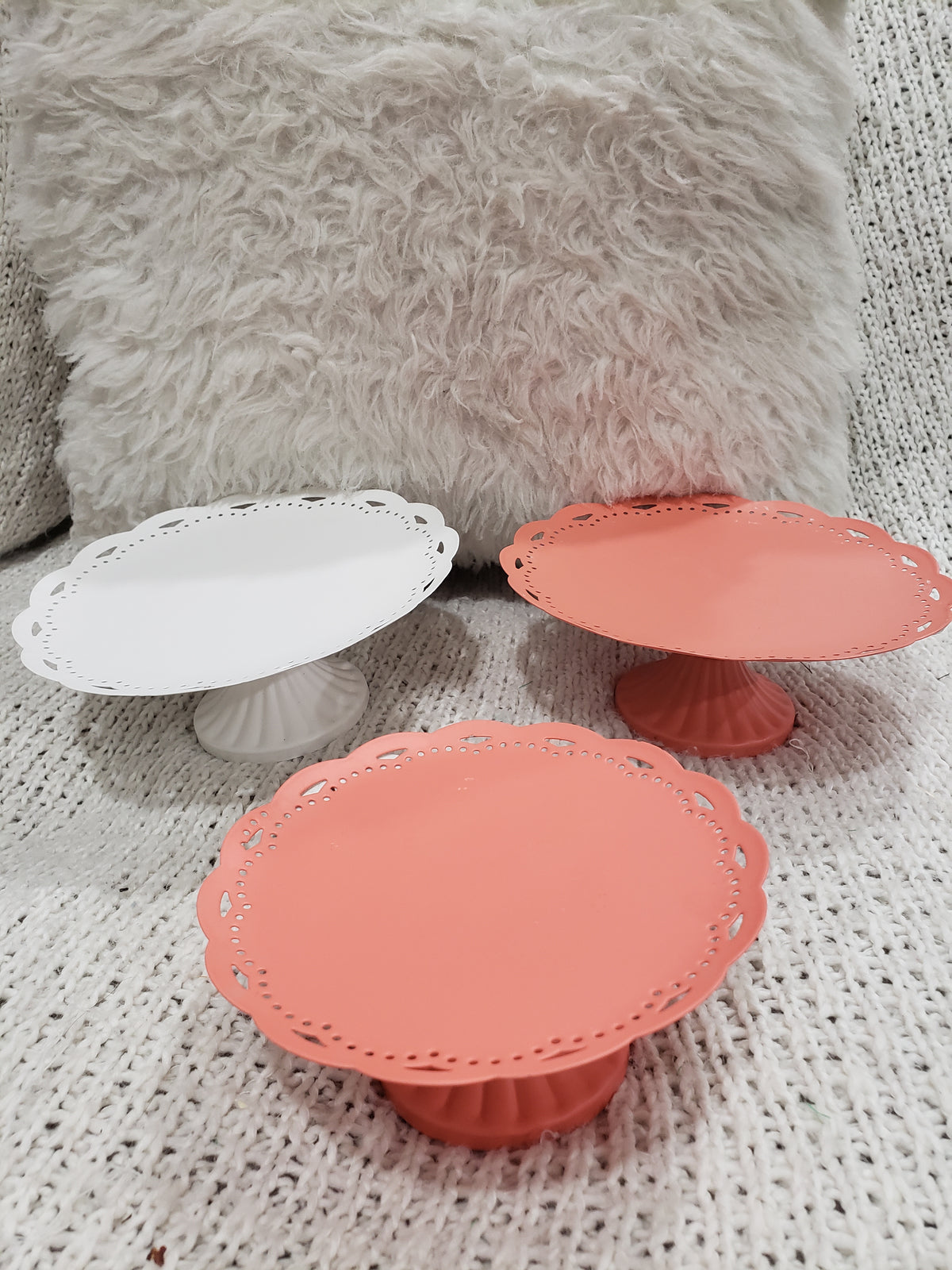 Decorative Pedestal Cupcake/ Cake Stands Set of 3