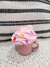 Pip Posh Design Faux Sweet Décor Mini Pink Mug & Whipped Pink Jelly Bean Topper Spring Collection