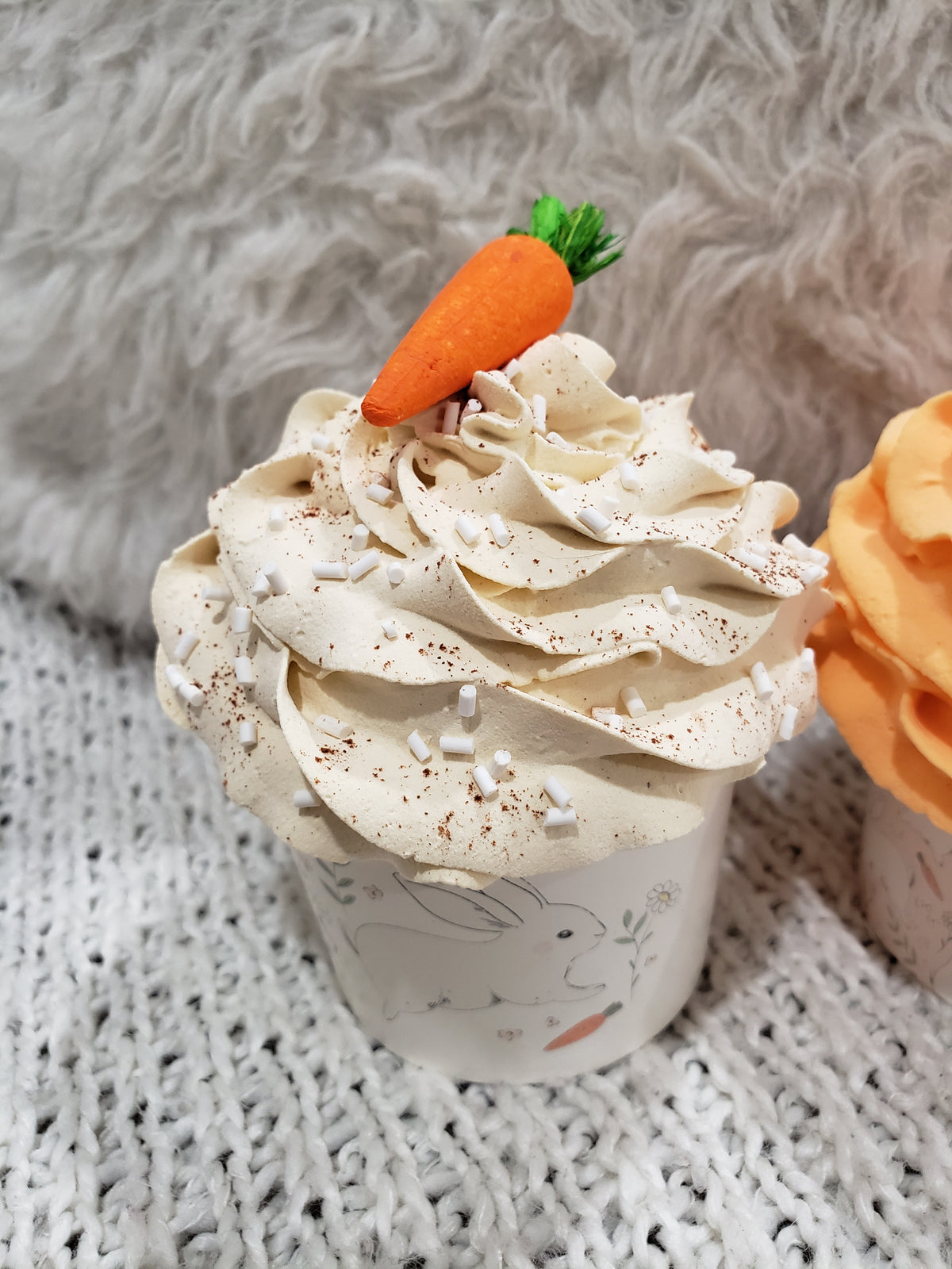 Pip Posh Design Faux Sweet Décor Spring Bunny Cupcake Assortment Set Of 4