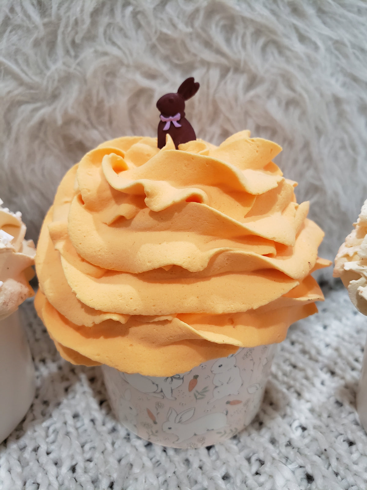 Pip Posh Design Faux Sweet Décor Spring Bunny Cupcake Assortment Set Of 4