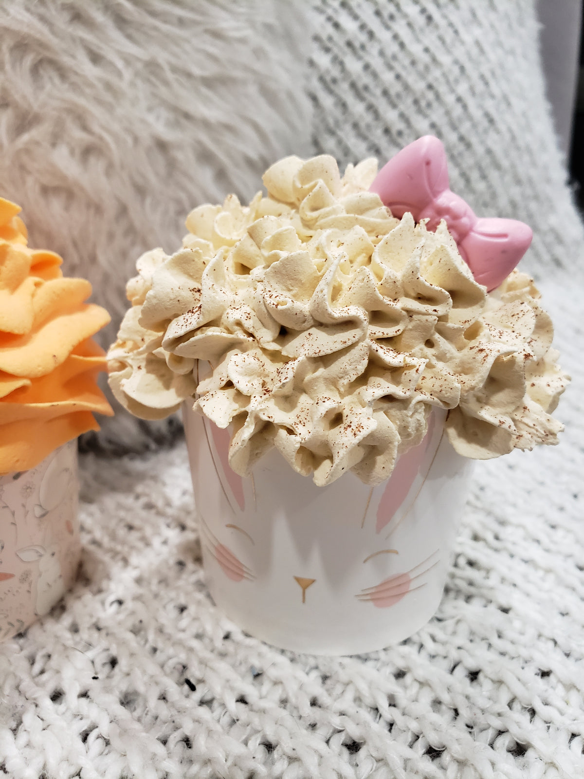 Pip Posh Design Faux Sweet Décor Spring Bunny Cupcake Assortment Set Of 4