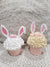 Pip Posh Design Faux Sweet Décor "Easter Is On Its Way" Bunny Ears Cupcake Assortment Set Of 2