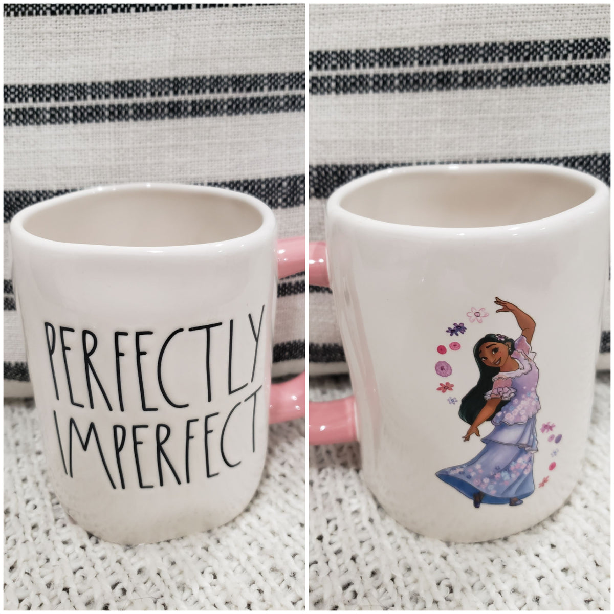 Rae Dunn &quot;Perfectly Imperfect&quot; Isabela Double Sided Mug Disney&#39;s Encanto Collection