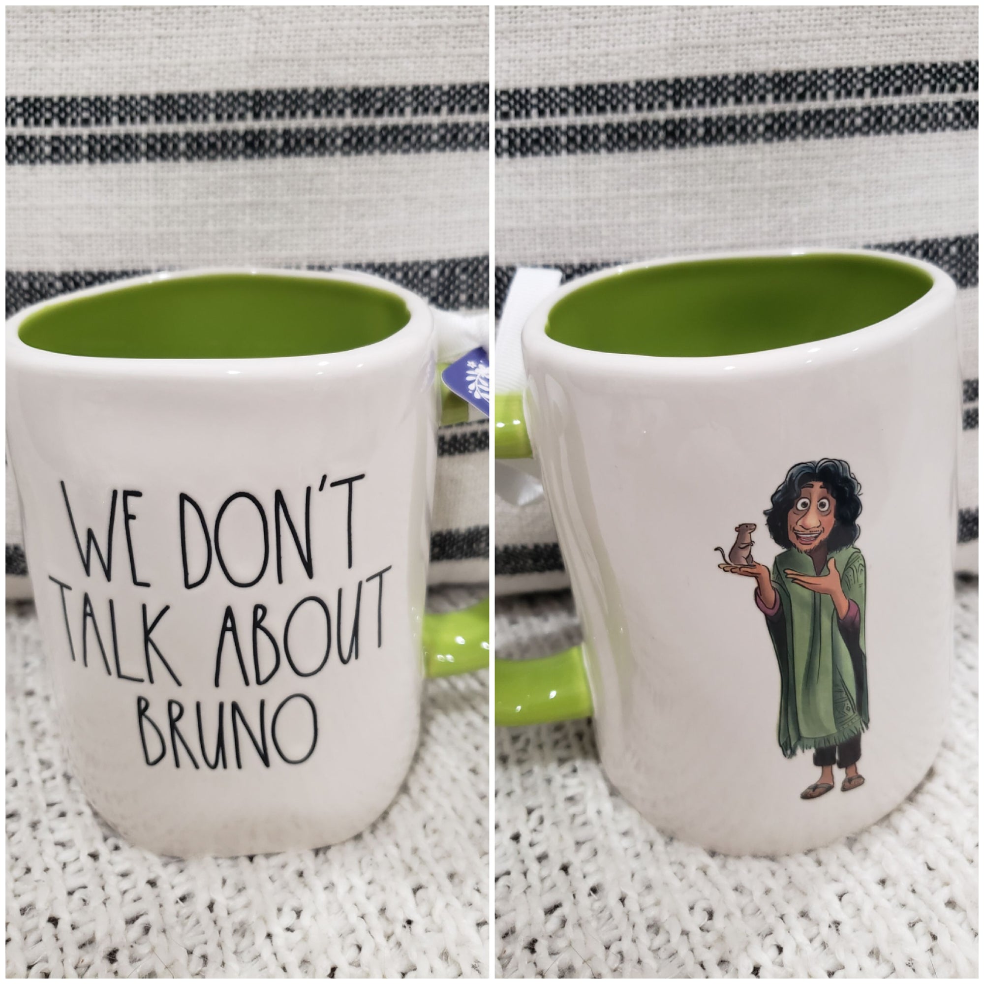 Rae Dunn " We Don't Talk About Bruno" Bruno Double Sided Mug Disney's Encanto Collection